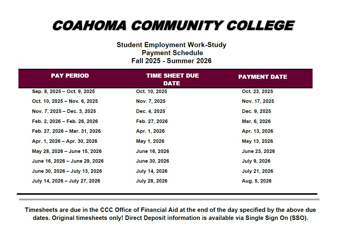 WS 2526 Payment Schedule