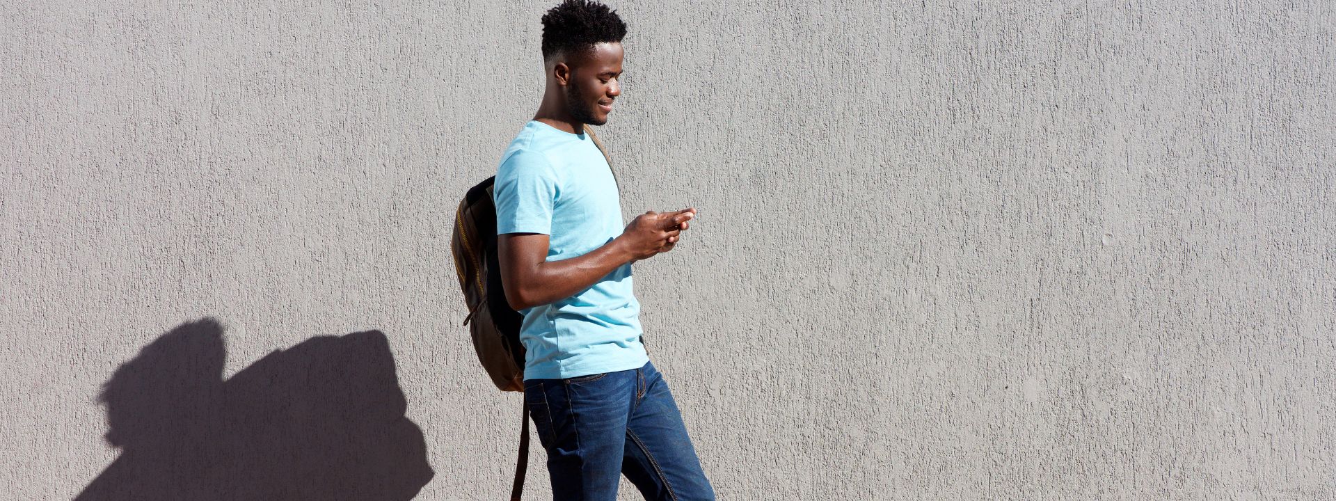 Male Student on phone